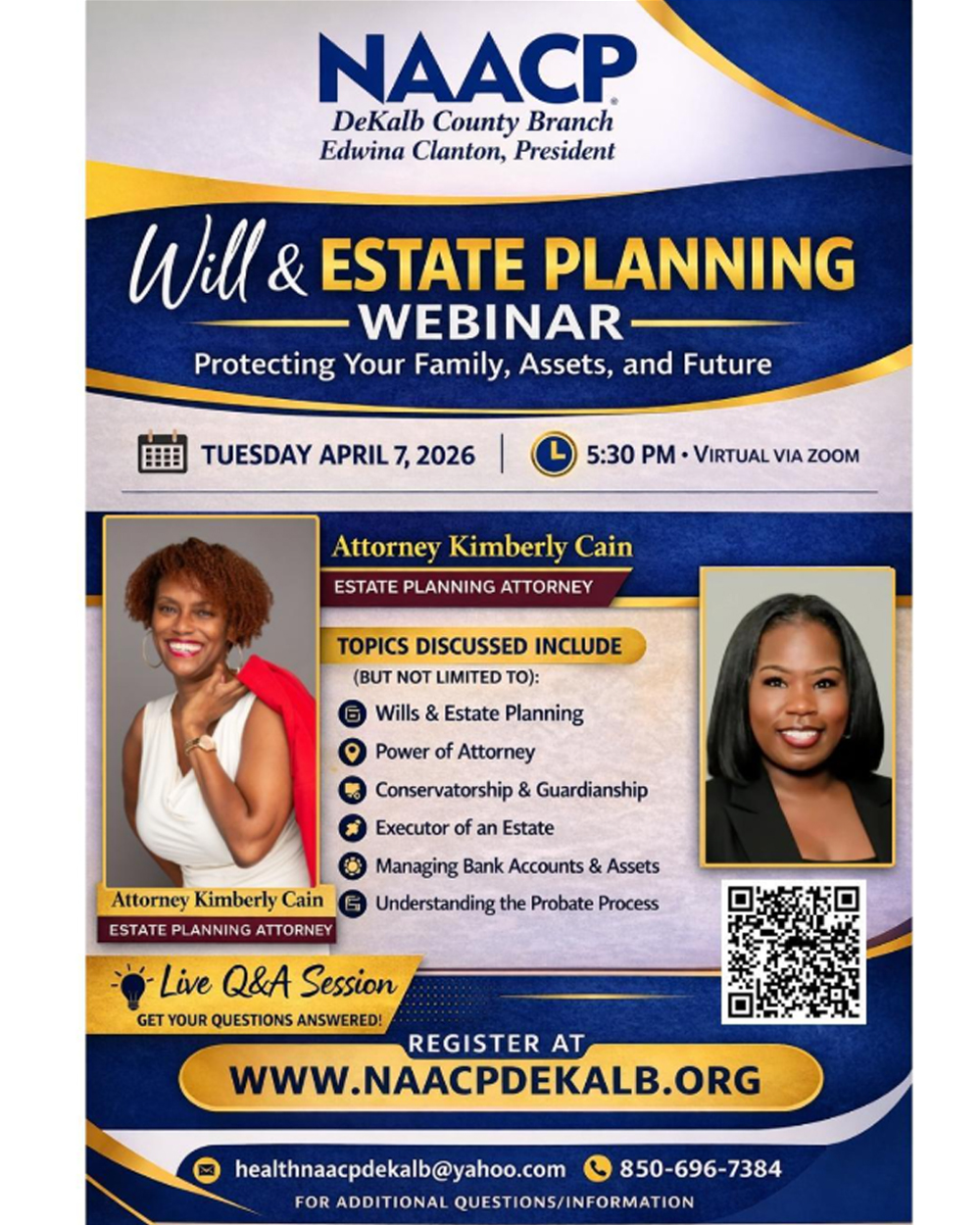 NAACP DeKalb Will Estate planning